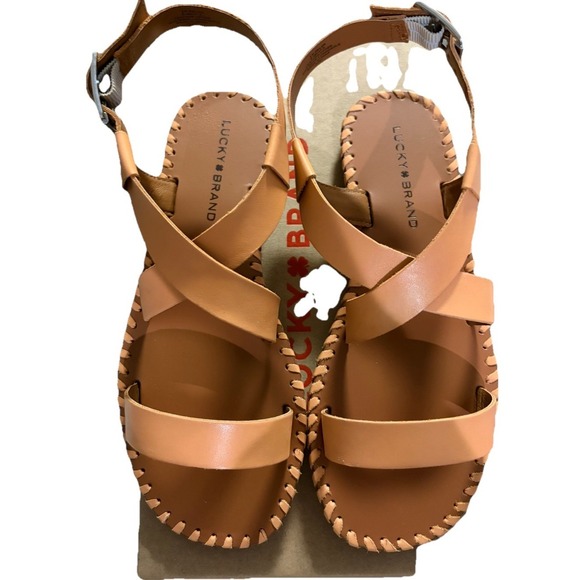 Lucky Brand Shoes - Lucky Brand Harris Leather Sandals Tangerine 6.5 New